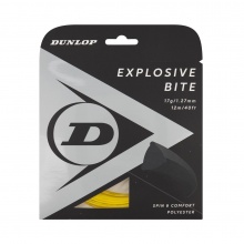 Dunlop Tennissaite Explosive Bite (Haltbarkeit+Spin) gelb 12m Set
